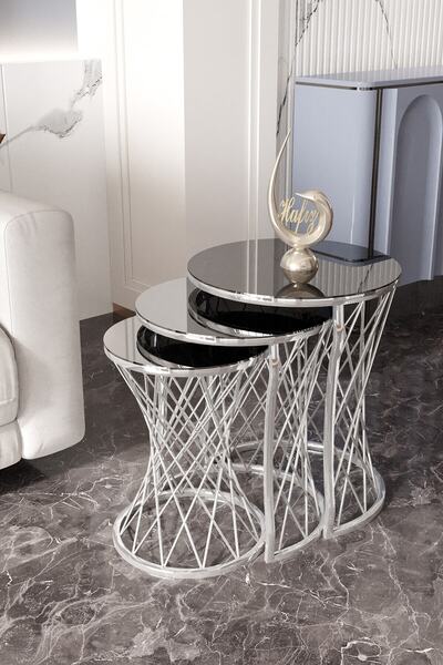 sandıkçı HACI HAFIZ Radical Iç Içe 3 Lü Zigon Sehpa