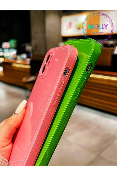 Molly حافظة سيليكون لامعة لهاتف Xiaomi Redmi Note 9 باللون الأسود والتوت الفضي