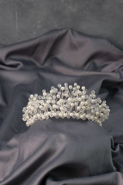 Bride Aksesuar Dünyası Coroana de mireasa Aren Henna cu margele de cristal pentru cele mai frumoase mirese – Coroana – Coroana – Coroana