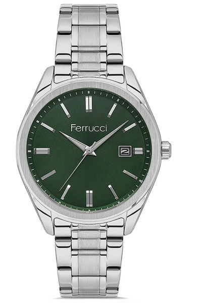 Ferrucci Erkek Çelik Kordon Kol Saati Çelik Kasa Takvimli Fonksiyon Premium Model