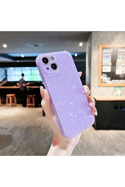 emybox İphone 13 / 14 Silikon Simli Kamera Korumalı Yumuşak Slim Silikon Renk...