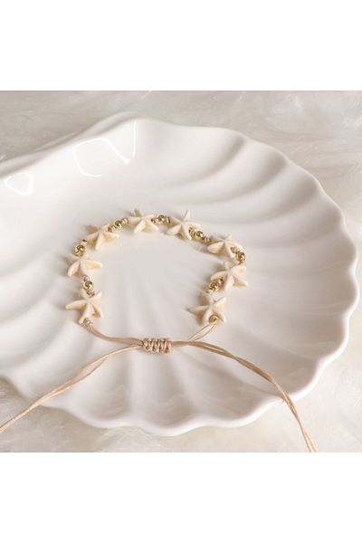 leargia Starfish Bracelet-White