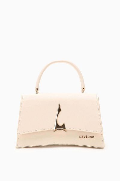 Levidor Cream Colored Handbag with Removable Strap