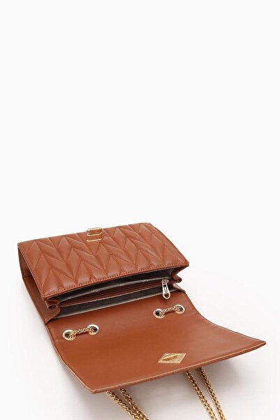 Levidor Taba Zincir Saplı Kabartma Desen Omuz Çantası