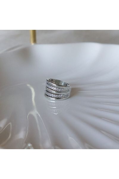 leargia Cinque Earcuff-Silver