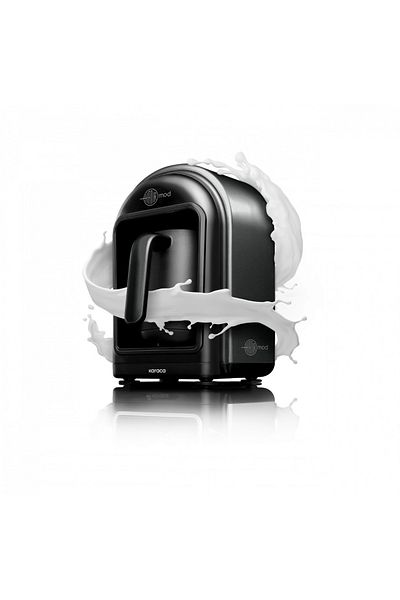 Karaca Hatir Mod Turkish Coffee Machine with Milk Shiny Black