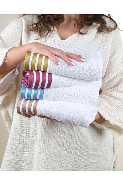 Formeya Victoria Hand- und Gesichtstücher, 100 % Baumwolle, 50 x 90 cm, 4er-Set