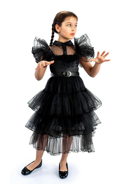 Buse&Eylül Bebe Wednesday Girl's Birthday Party Dress