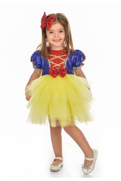 Buse&Eylül Bebe Cotton Princess Sequin Tutu Girl's Party Dress