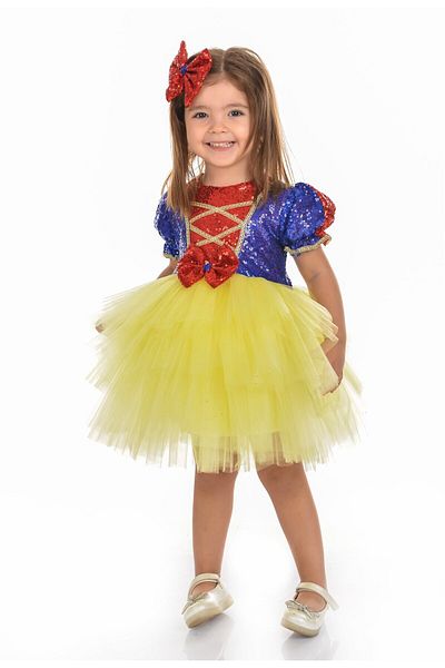 Buse&Eylül Bebe Cotton Princess Sequin Tutu Girl's Party Dress