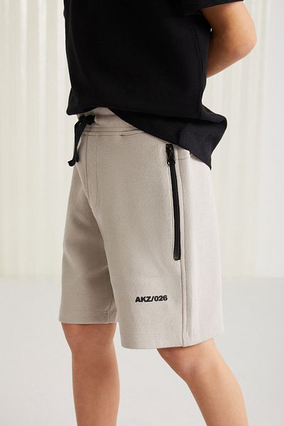 GRIMELANGE JEFFRERY-GRM24011 75% bavlna 25% polyester šortky s potiskem a zipem pro chlapce Grimelange