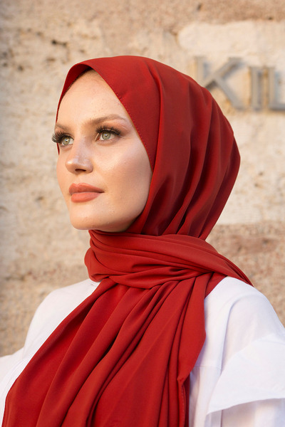 Stella Γυναικείο Πορτοκαλί Μεταξωτό Σάλι Medina 75x200 cm