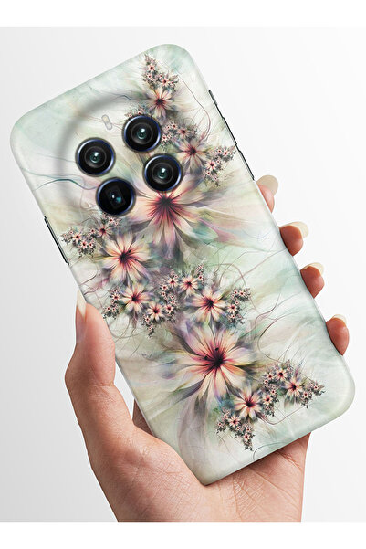 realme 12 Pro Kılıf Kamera Korumalı Baskılı Silikon Kapak - whiteflower