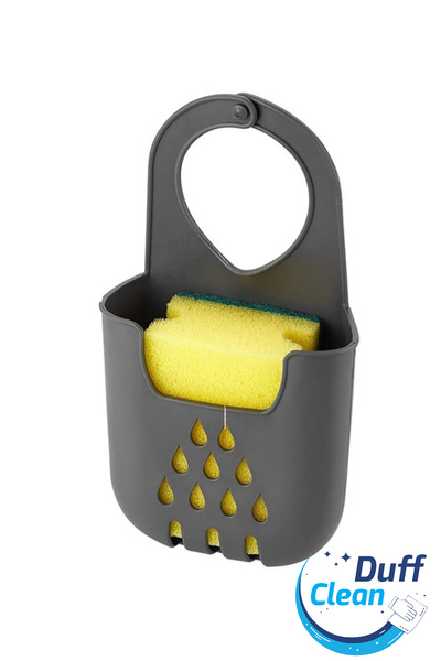 DUFF CLEAN Pratik Asılabilir Silikon Bulaşık Süngerlik Evye Üstü Süngerlik Düzenleyici Askılı Süngerlik