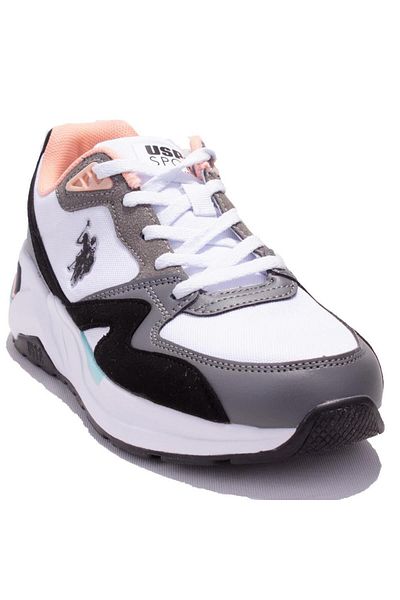 U.S. Polo Assn. U.S. Polo Assn HuskyCC Fx Alb Negru Ortopedic Casual Pantofi sport pentru femei