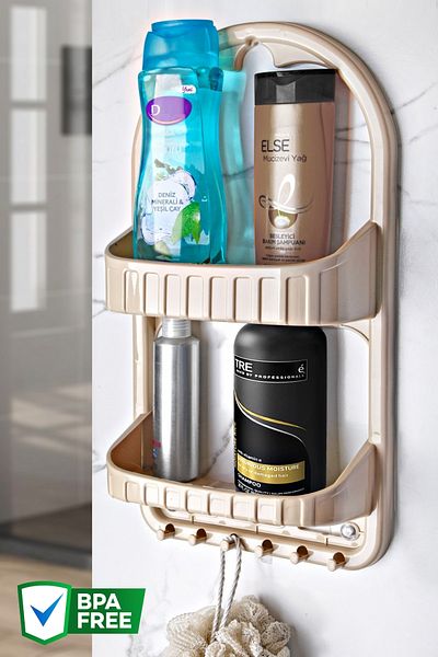 Nandy Home Βεντούζα Ράφι Μπάνιου Organizer Θήκη σαμπουάν