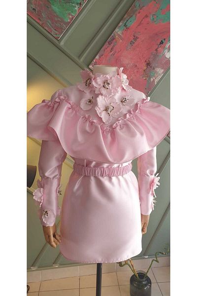 kıyı boutique CUSTOM DESIGN BEAD EMBROIDERED TUNIC DRESS