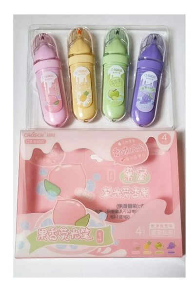 CHOSCH Fruit Color 4 Assorted Highlighter Set - Cs-h850 Marker