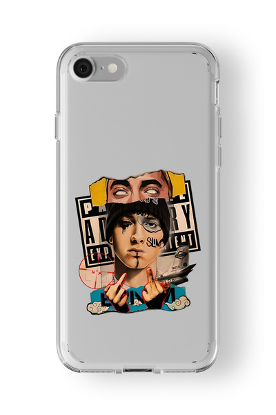 Multitronic حافظة شفافة مطبوعة بتصميم Eminem متوافقة مع iPhone 6 Plus و6s Plus
