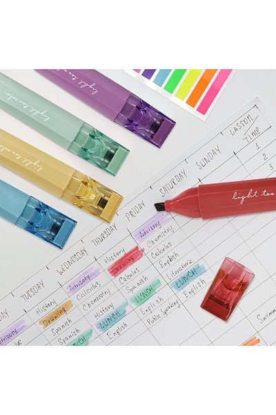 CHOSCH Cs-h816 6 Assorted Color Highlighter Marker Set