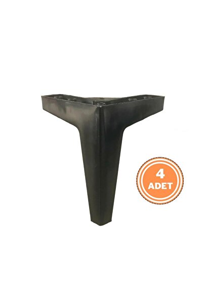 EYM 4 Adet Kartal Lükens Ayak Mobilya Koltuk Çekyat Ayağı 15 cm Siyah