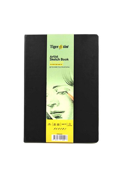hobi market art Black Sketchbook - 140g, 21x29cm, 80yp, Sketch Drawing Notebook with Hard Cover
