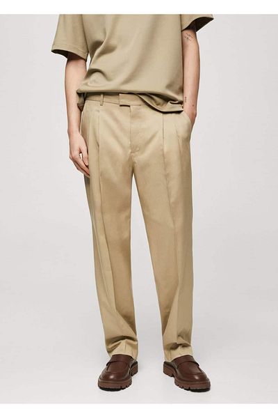 MANGO Man Regular Cut Cloth Pants with Pens