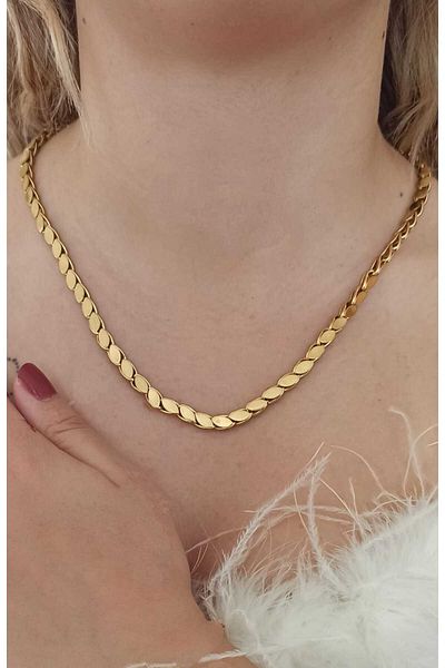 Mardinal Stainless Stainless Steel Barley Chain Necklace 60 Cm
