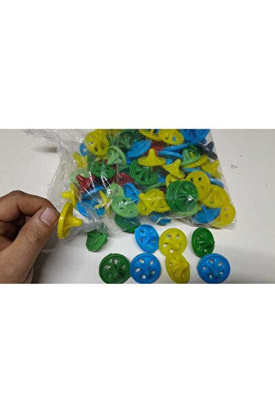 Fresh 50 Adet Küçük Boy Parmak Topaç Renkli Plastik Topaç Nostaljik Oyuncakla...