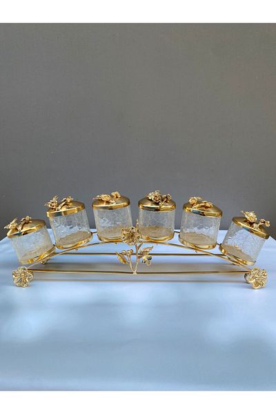 vanilya accessory LONG 6-PIECE MIDI SPICE COOKER GOLD COLOR