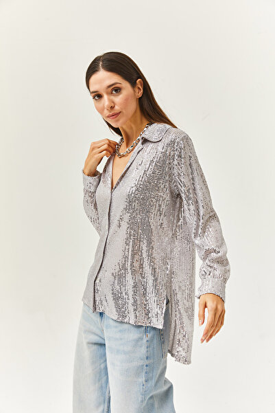Thil Women's Long Sleeve Sequined Shirt 2415-THL