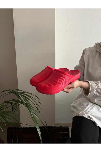 Behtah Kundura شبشب أمامي مغلق وغير قابل للانزلاق ومرن وناعم للشرفة والحمام والحديقة والمرحاض