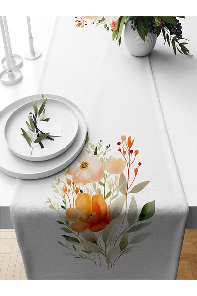 Bertille Home Seria Flori 140x40 Cm Runner Imprimat Digital