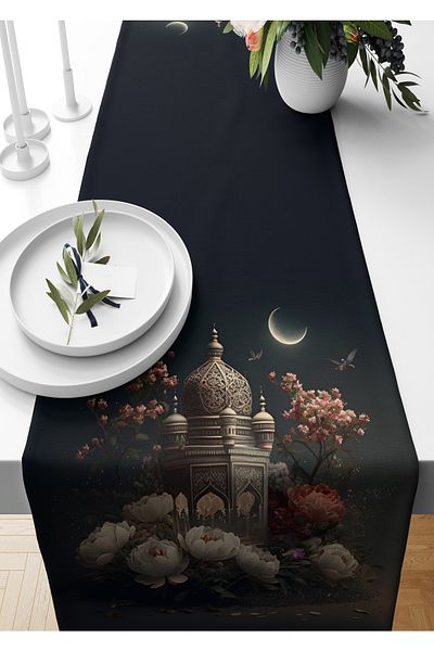 Bertille Home Ramadan Series 140x40 Cm Digital Printed Runner (Ramadan)