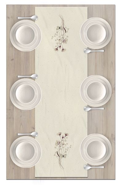 Bertille Home Flower Series 140x40 Cm Digital Printed Runner