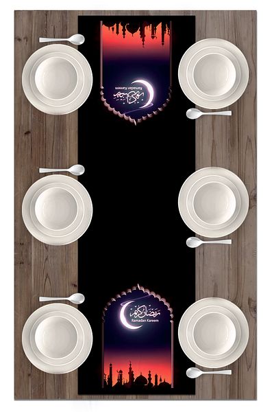 Bertille Home Ramadan Series 140x40 Cm Digital Printed Runner (Ramadan)