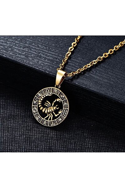 Aksesuar Troms Unisex Akrep Burcu Çelik Kolye