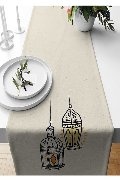 Bertille Home Ramadan Series 140x40 Cm Digital Printed Runner (Ramadan)