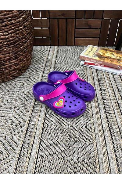Behtah Kundura Girl Boy Child 2 Pieces Decorated Gift Closed Front Garden Pool Daily Sandals Slippers