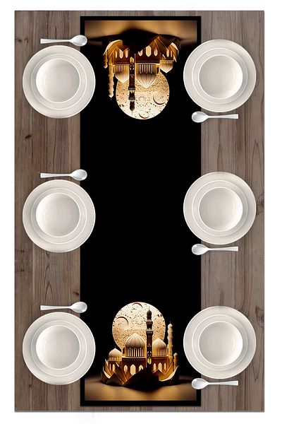 Bertille Home Ramadan Series 140x40 Cm Digital Printed Runner (Ramadan)