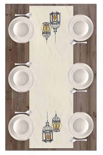 Bertille Home Ramadan Series 140x40 Cm Digital Printed Runner (Ramadan)