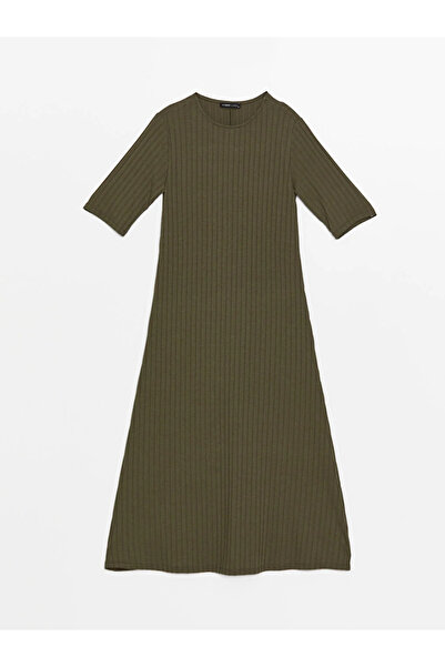 LC Waikiki LCWAIKIKI Classic Crew Neck Solid Short Sleeve Women's Dress