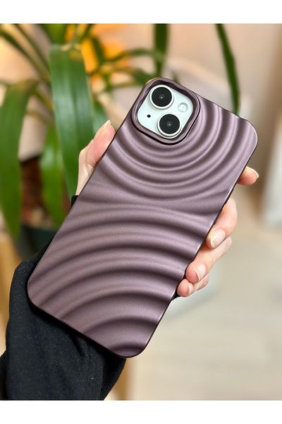 Go Aksesuar حافظة سيليكون غير لامعة متوافقة مع هاتف Iphone 14 Plus و15 Plus ثلاثية الأبعاد