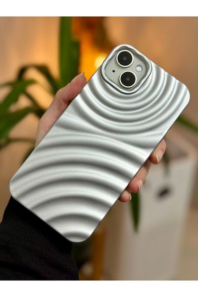 Go Aksesuar حافظة سيليكون غير لامعة متوافقة مع هاتف Iphone 14 Plus و15 Plus ثلاثية الأبعاد