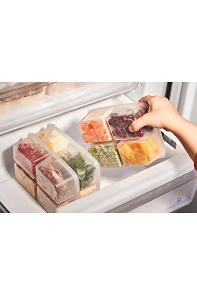 Hayveys 4 Compartment Plastic Transparent Storage Container with Lid