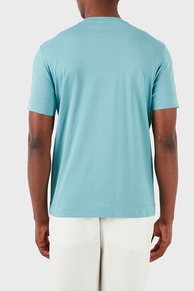 Emporio Armani Βαμβακερό μπλουζάκι με κανονική εφαρμογή με λαιμόκοψη ανδρικό μπλουζάκι 3D1TG8 1JOCZ 0752