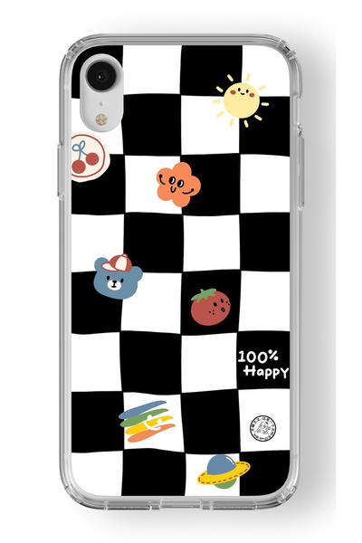 Multitronic Iphone Xr Compatible Happy Sun Design Printed Transparent Case