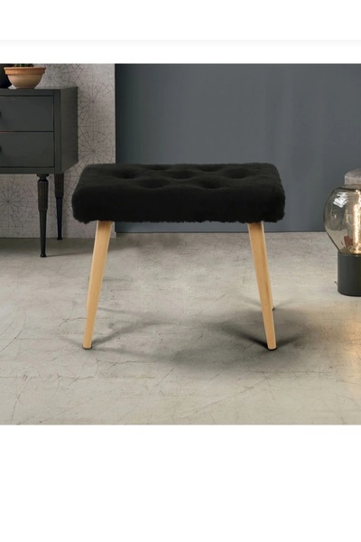 T.ipekli Siyah puf berjer koltuk çay seti makyaj masası oturak tekli berjer çocuk koltuğu puf makyaj masası