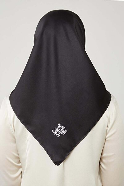 Levidor Μαύρο μονόχρωμο κασκόλ Twill