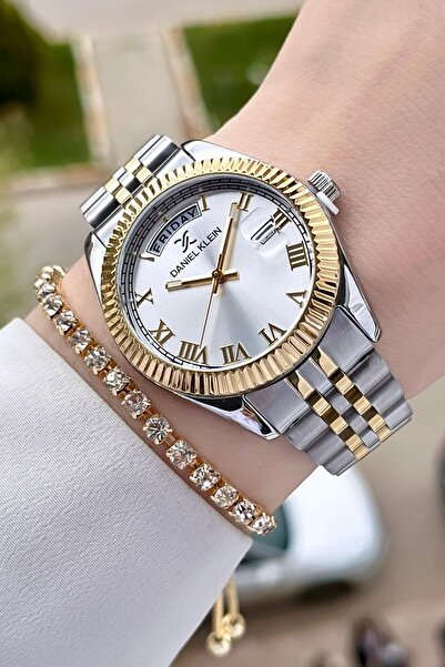 Daniel Klein Gold Gümüş Renk İç Göstergeleri Aktif Hediye Paketli Kadın Kol S...